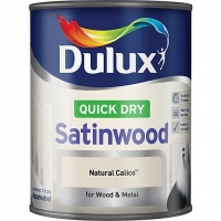 Wickes  Dulux Quick Dry Satinwood Paint - Natural Calico 750ml