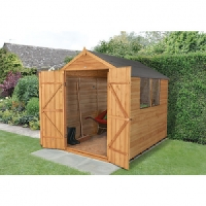Wickes Apex Overlap Dip Treated Double Door Shed 6 x 8 ft -