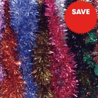 JTF  Christmas Tinsel Assorted Colours
