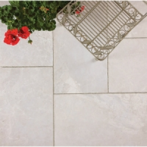 Marshalls Lazaro Marble Smooth Shell Paving Patio Pack - 12.