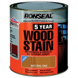 Wickes  Ronseal 5 Year Woodstain Natural Oak 750ml