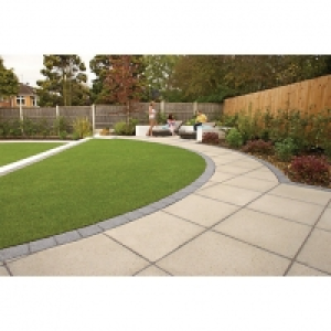 Wickes  Marshalls Saxon Textured Natural 300 x 300 x 35mm Paving Sla