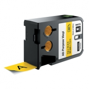 Xtl Dymo Xtl 1in (24 mm) All-purpose Vinyl, Black On Yellow