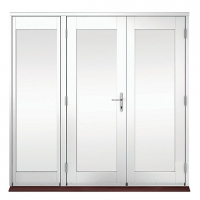 Wickes  Wickes Derwent Softwood French Doors White Finish 5ft with 1