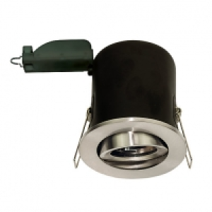 Luceco Adjustable Fire Rated Brushed Steel Downlight - GU10