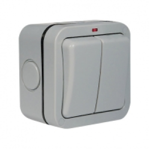Masterplug IP66 20A Switch 2 Gang 2 Way WP42 £7.99