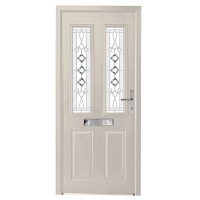 Wickes  Wickes Malton Composite Door White 2 Panel 2100 x 840mm Left