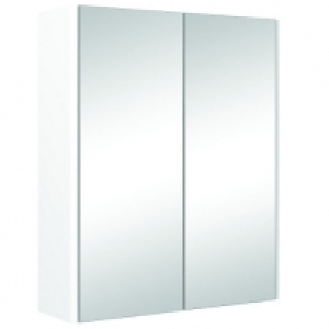 Wickes Bathroom Semi-frameless Double Mirror Cabinet White 5 £64.99