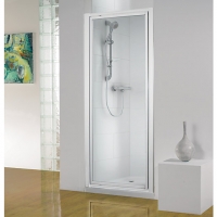 Wickes  Wickes Pivot Shower Enclosure Door White Frame 760mm