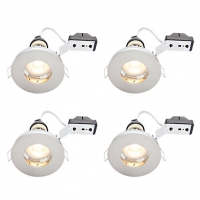 Wickes  Wickes Brushed Chrome LED IP65 Downlight - 4W - Pack of 4