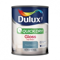Wickes  Dulux Quick Dry Gloss Paint - Proud Peacock 750ml