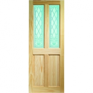 Wickes  Wickes Skipton Internal Softwood Door Clear Pine Glazed 4 Pa