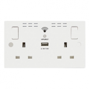 Bg Wi-fi Socket with Range Extender 1 x USB 13A 2.1A White