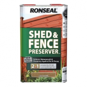 Ronseal Shed & Fence Preserver - Autumn Brown 5L