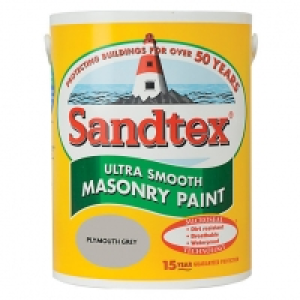 Sandtex Smooth Masonry Paint - Plymouth Grey 5L