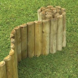 Wickes Half Log Timber Border Edging Roll - 150 x 1800 mm