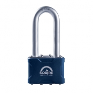 Squire 50mm 2.5in Long Shackle Laminated Double Locking Padl &pound;16.79