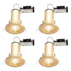 Wickes Brass LED Fire Rated Downlight - 4W - Pack of 4 £49.99