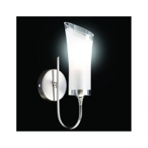 Wickes  Wickes Lian Brushed Chrome Wall Light - E14