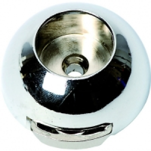 Wardrobe Rail Covered Socket Chrome 19mm 2 Pack Interior