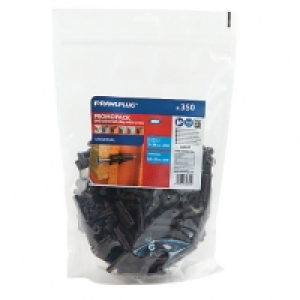 Rawlplug Uno Plug and Screw 7mm Brown Pack 350