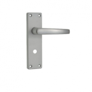 Wickes Contract Straight Privacy Handles Pair Satin Aluminiu