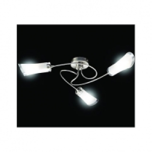 Wickes Lian Brushed Chrome Semi Flush Ceiling Light - E14