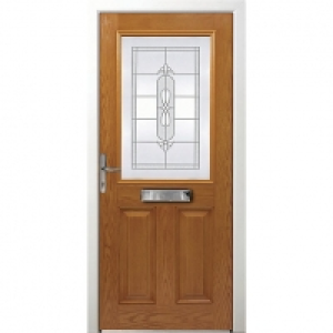 Wickes Avon Composite Door Oak 2 Panel 2100 x 840mm Right Op £769.00