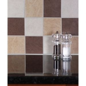 Wickes Elena Chocolate Ceramic Wall Tile 100 x 100mm