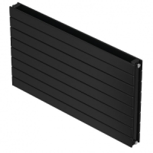 QRL Slieve Double Panel Horizontal Designer Radiator - Black &pound;191.24