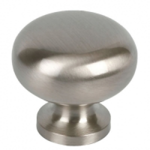 Wickes Sleek Round Knob Satin Nickel 29mm 4 Pack