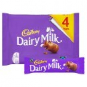 Dairy Milk Chocolate Bar 4 Pack £1.00