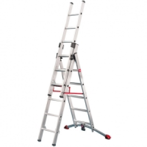 Hailo Profilot 3 Section Aluminium Combination Ladder with U