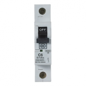 MK MCB Single Pole Type C 6A 230V C6