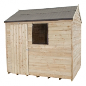 Wickes Reverse Apex Overlap Pressure Treated Shed 8 x 6 ft -