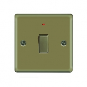 Wickes 20A Light Switch + LED 1 Gang Pearl Nickel Raised Pla &pound;9.99