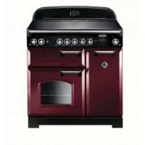 Rangemaster Classic 90 Ceramic Cranberry Chrome Trim