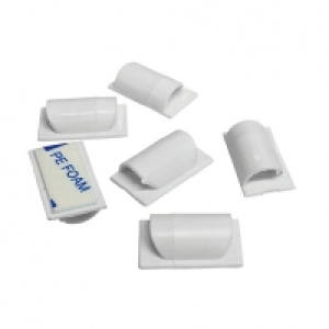 D-line Self-adhesive Cable Tidy Clips White Pack 6 £3.99