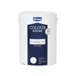 Wickes Colour @ Home Smooth Ripple Ceiling Paint - Brilliant