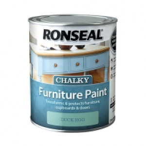 Ronseal Chalky Furniture Paint - Duck Egg 750ml £11.99