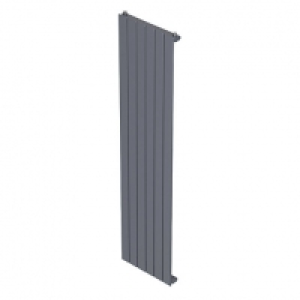 QRL Slieve Single Panel Vertical Designer Radiator - Silver