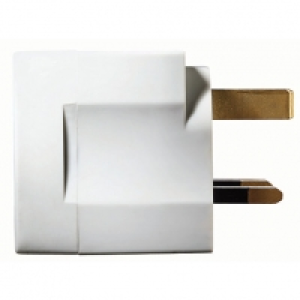 Masterplug 2 Way Unfused Adaptor White 13A