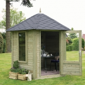 Forest Garden Henley Black Shingle Roofed Hexagonal Summerho