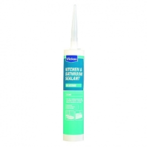 Wickes Kitchen & Bathroom Silicone Sealant Clear 310ml