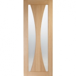 XL Verona Internal Oak Veneer Fully Finished Door with Clear