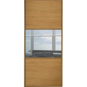 Wickes Sliding Wardrobe Door Wideline Oak Panel & Mirror 222