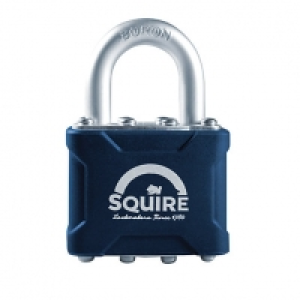 Squire 38mm laminated padlock c/w hardened steel shackle