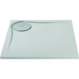 Wickes 25mm ABS Ultra Low Profile Square Shower Tray White 8 &pound;135.00