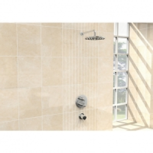 Wickes Crema Marfil Gloss Scored Tile 360 x 275mm