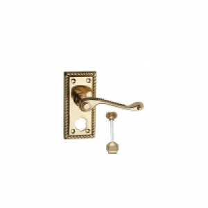 Wickes Cheshire Georgian Scroll Privacy Handles Pair Polishe